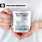 Drachen steigen lassen Tasse für Drachenflieger, lustiger Sp – Rosa [farbe:rosa]