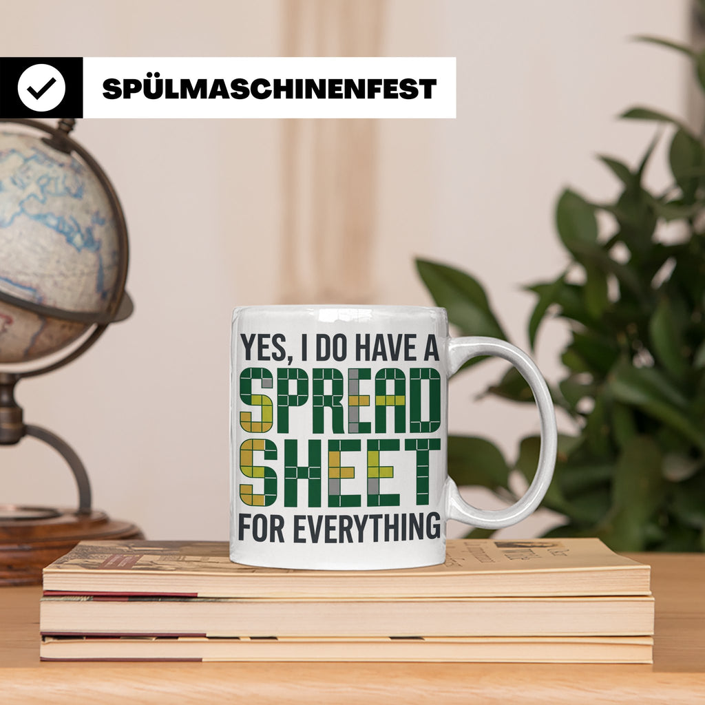 Excel Nerd Tasse "I have a Spreadsheet for Everything" Lusti – Weiß [farbe:weiß]
