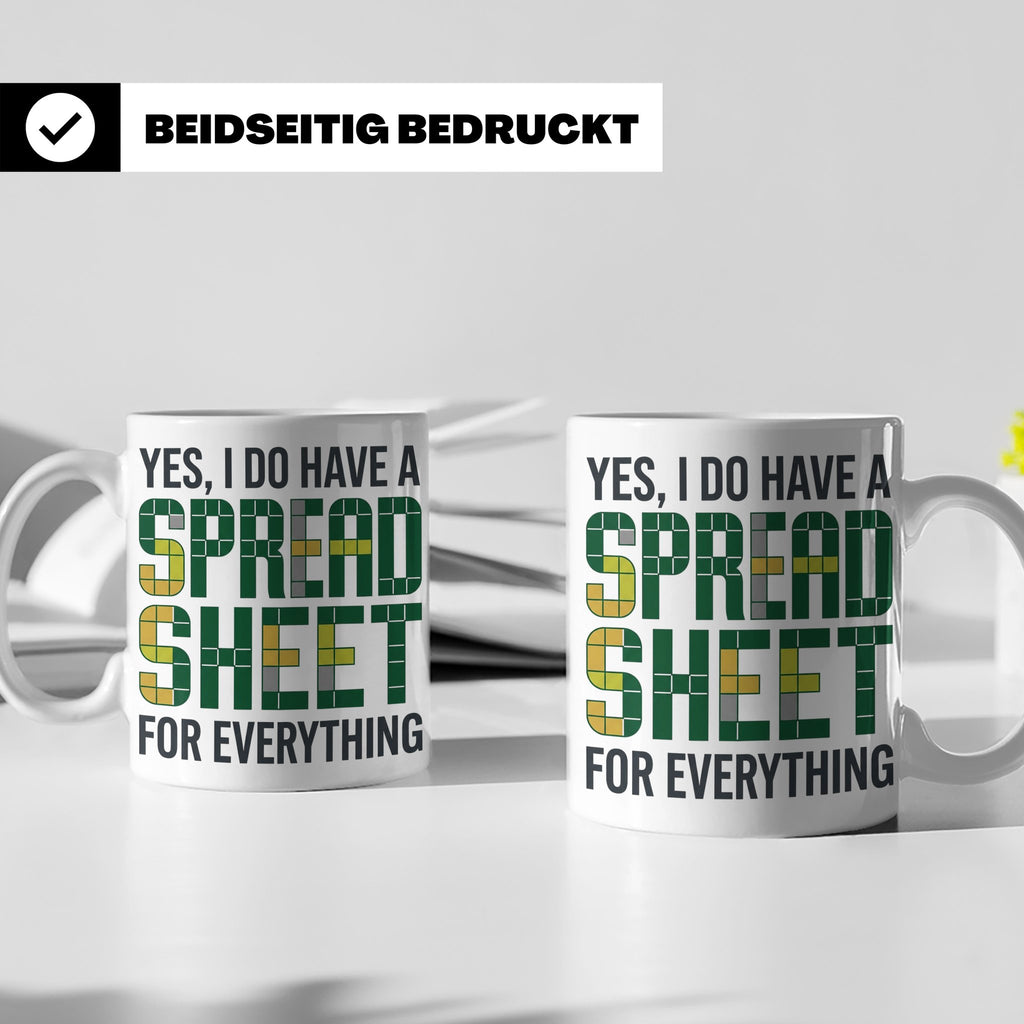 Excel Nerd Tasse "I have a Spreadsheet for Everything" Lusti – Weiß [farbe:weiß]