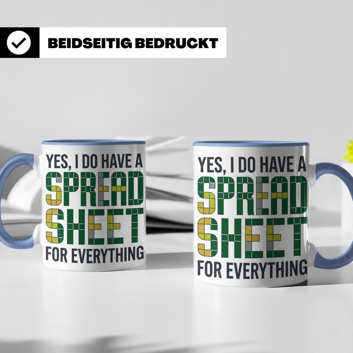 Excel Nerd Tasse "I have a Spreadsheet for Everything" Lusti – Blau [farbe:blau]