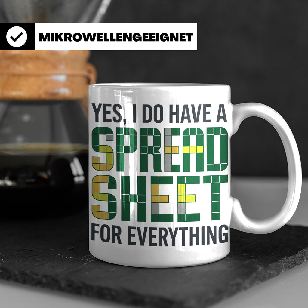 Excel Nerd Tasse "I have a Spreadsheet for Everything" Lusti – Weiß [farbe:weiß]