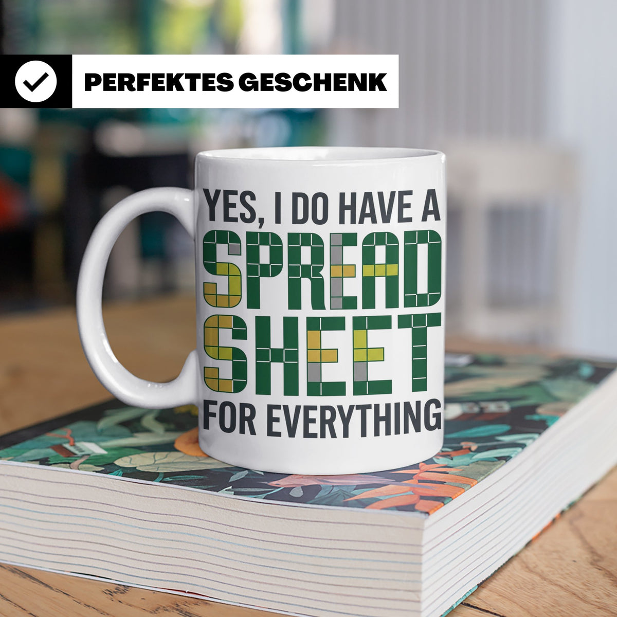 Excel Nerd Tasse "I have a Spreadsheet for Everything" Lusti – Weiß [farbe:weiß]