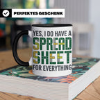 Excel Nerd Tasse "I have a Spreadsheet for Everything" Lusti – Schwarz [farbe:schwarz]