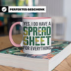 Excel Nerd Tasse "I have a Spreadsheet for Everything" Lusti – Rosa [farbe:rosa]