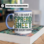 Excel Nerd Tasse "I have a Spreadsheet for Everything" Lusti – Blau [farbe:blau]