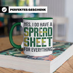 Excel Nerd Tasse "I have a Spreadsheet for Everything" Lusti – Grün [farbe:grün]