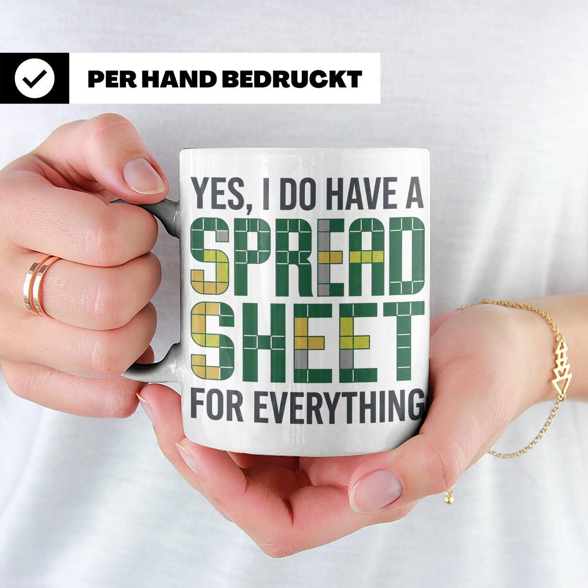 Excel Nerd Tasse "I have a Spreadsheet for Everything" Lusti – Weiß [farbe:weiß]