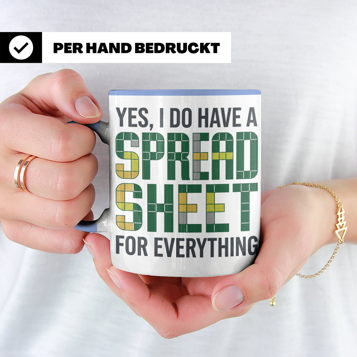 Excel Nerd Tasse "I have a Spreadsheet for Everything" Lusti – Blau [farbe:blau]