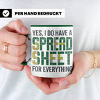 Excel Nerd Tasse "I have a Spreadsheet for Everything" Lusti – Grün [farbe:grün]