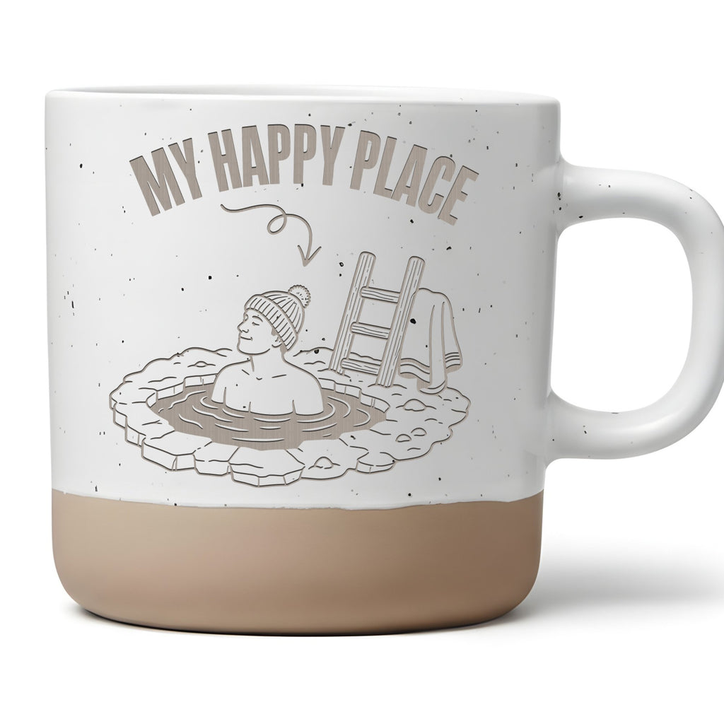 Eisbaden Tasse My Happy Place - Lustiges Geschenk für Winterschwimmer  – Bild 1