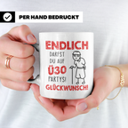 Endlich Ü30 Tasse - Glückwunsch zum 30. Geburtstag Geschenki – Weiß [farbe:weiß]