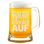 Lustiger Bierkrug – „Ich reg mich nicht auf, die anderen regen mich auf“ Geschenkidee für Männer, Kollegen & Freunde