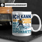 Eishockey Tasse mit Spruch Ich kann auf Wasser laufen Superk – Weiß [farbe:weiß]