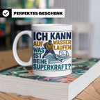 Eishockey Tasse mit Spruch Ich kann auf Wasser laufen Superk – Weiß [farbe:weiß]