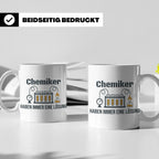Chemiker Tasse mit Spruch 'Haben immer eine Lösung' Geschenk – Weiß [farbe:weiß]