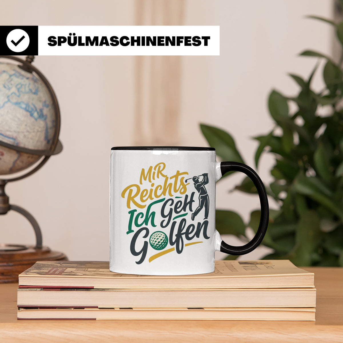Golfer Tasse Mir Reichts Ich Geh Golfen, Lustiger Spruch für – Schwarz [farbe:schwarz]