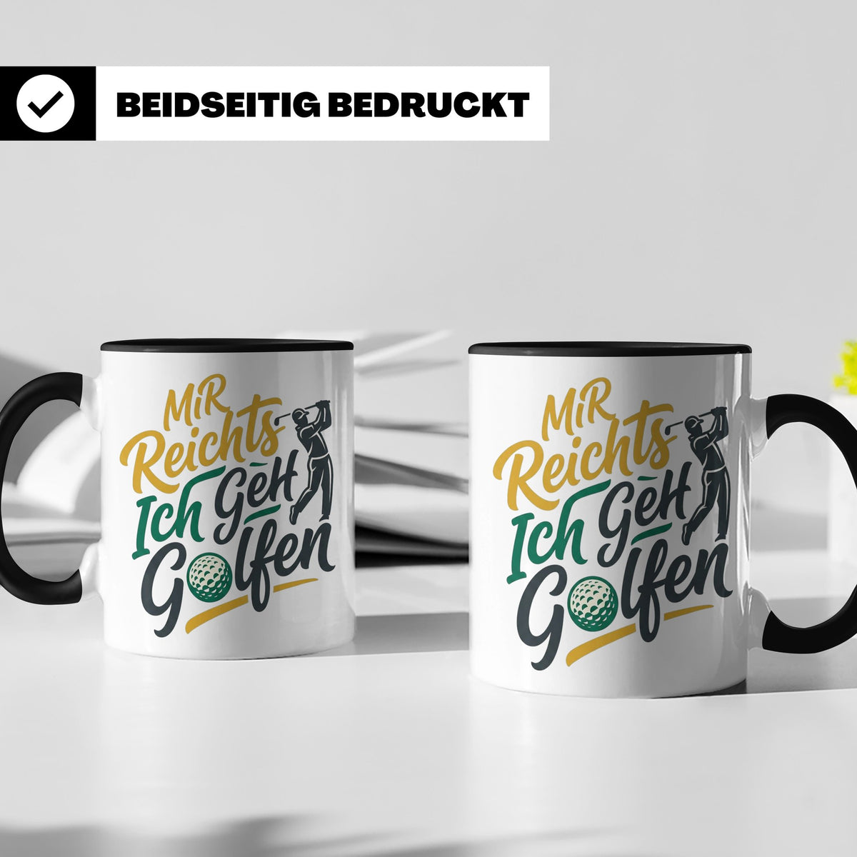 Golfer Tasse Mir Reichts Ich Geh Golfen, Lustiger Spruch für – Schwarz [farbe:schwarz]