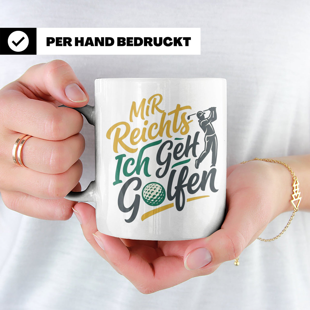 Golfer Tasse Mir Reichts Ich Geh Golfen, Lustiger Spruch für – Weiß [farbe:weiß]