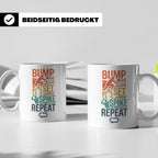 Volleyball Tasse Bump Set Spike Repeat Spruch für Volleyball – Weiß [farbe:weiß]