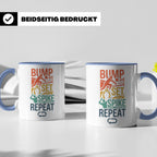 Volleyball Tasse Bump Set Spike Repeat Spruch für Volleyball – Blau [farbe:blau]
