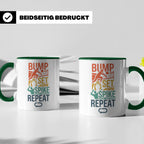 Volleyball Tasse Bump Set Spike Repeat Spruch für Volleyball – Grün [farbe:grün]
