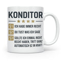 Konditor Tasse mit Spruch Ich habe immer Recht, Geschenk für – Weiß [farbe:weiß]
