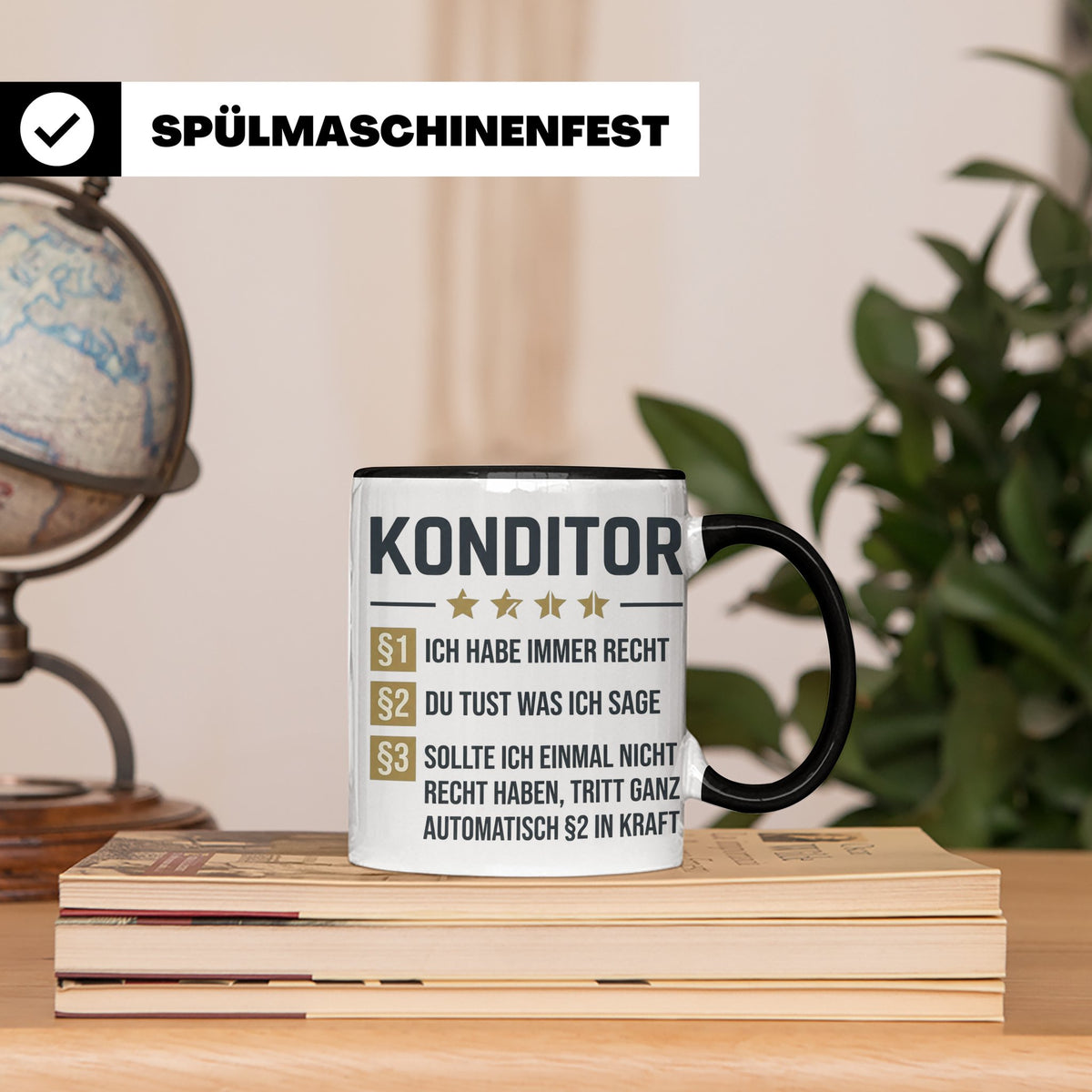 Konditor Tasse mit Spruch Ich habe immer Recht, Geschenk für – Schwarz [farbe:schwarz]