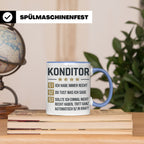 Konditor Tasse mit Spruch Ich habe immer Recht, Geschenk für – Blau [farbe:blau]