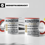 Konditor Tasse mit Spruch Ich habe immer Recht, Geschenk für – Rot [farbe:rot]