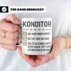 Konditor Tasse mit Spruch Ich habe immer Recht, Geschenk für – Weiß [farbe:weiß]
