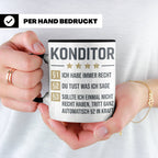 Konditor Tasse mit Spruch Ich habe immer Recht, Geschenk für – Schwarz [farbe:schwarz]