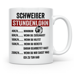 Stundenlohn Tasse - Lustige Job-Sprüche für Arbeiter & Handw – Weiß [farbe:weiß]