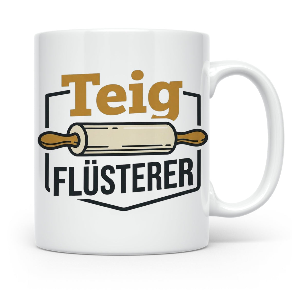 Teig Flüsterer Tasse Bäcker Geschenk, Lustiger Spruch für Ko – Weiß [farbe:weiß]