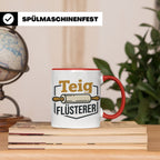 Teig Flüsterer Tasse Bäcker Geschenk, Lustiger Spruch für Ko – Rot [farbe:rot]