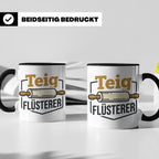 Teig Flüsterer Tasse Bäcker Geschenk, Lustiger Spruch für Ko – Schwarz [farbe:schwarz]