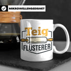 Teig Flüsterer Tasse Bäcker Geschenk, Lustiger Spruch für Ko – Weiß [farbe:weiß]
