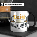 Teig Flüsterer Tasse Bäcker Geschenk, Lustiger Spruch für Ko – Schwarz [farbe:schwarz]