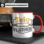 Teig Flüsterer Tasse Bäcker Geschenk, Lustiger Spruch für Ko – Rot [farbe:rot]