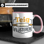 Teig Flüsterer Tasse Bäcker Geschenk, Lustiger Spruch für Ko – Rosa [farbe:rosa]