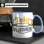 Teig Flüsterer Tasse Bäcker Geschenk, Lustiger Spruch für Ko – Blau [farbe:blau]