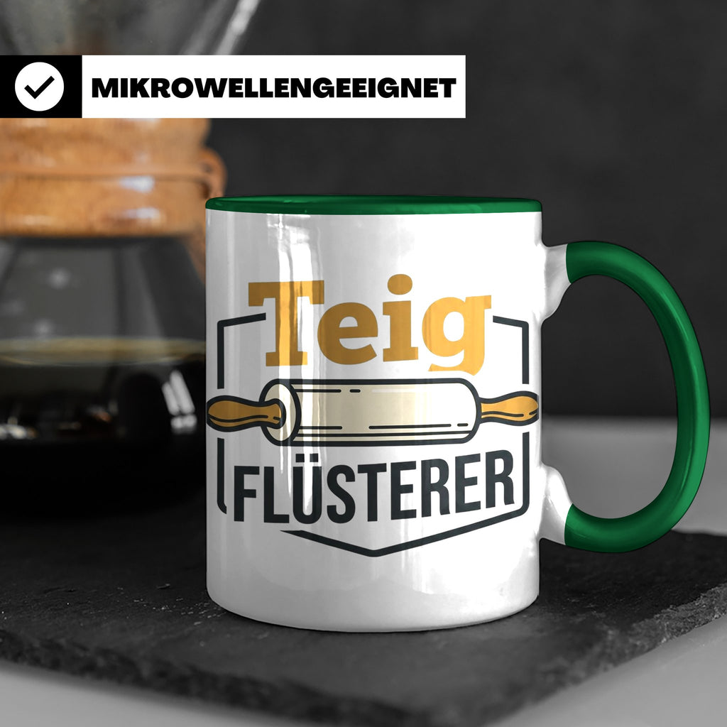 Teig Flüsterer Tasse Bäcker Geschenk, Lustiger Spruch für Ko – Grün [farbe:grün]