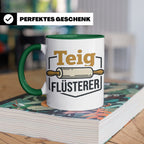 Teig Flüsterer Tasse Bäcker Geschenk, Lustiger Spruch für Ko – Grün [farbe:grün]