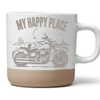 Motorrad Tasse My Happy Place - Lustiges Geschenk für Biker Papa Männe – Bild 1
