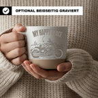 Motorrad Tasse My Happy Place - Lustiges Geschenk für Biker Papa Männe – Bild 2