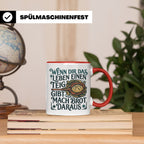 Brot backen Tasse mit Spruch Wenn das Leben Teig gibt, Bäcke – Rot [farbe:rot]