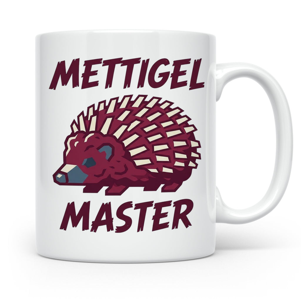 Mettigel Master Tasse für Mettliebhaber & Fleischer, lustige – Weiß [farbe:weiß]