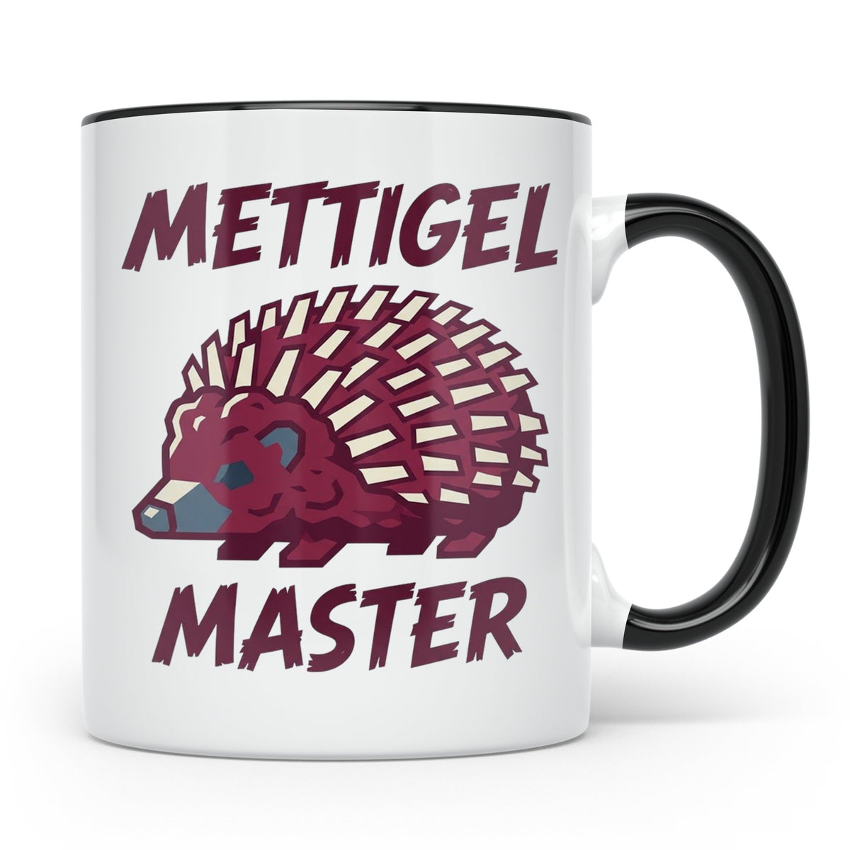 Mettigel Master Tasse für Mettliebhaber & Fleischer, lustige – Schwarz [farbe:schwarz]