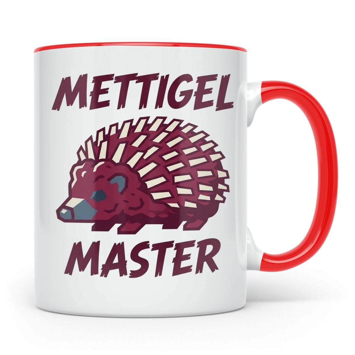 Mettigel Master Tasse für Mettliebhaber & Fleischer, lustige – Rot [farbe:rot]