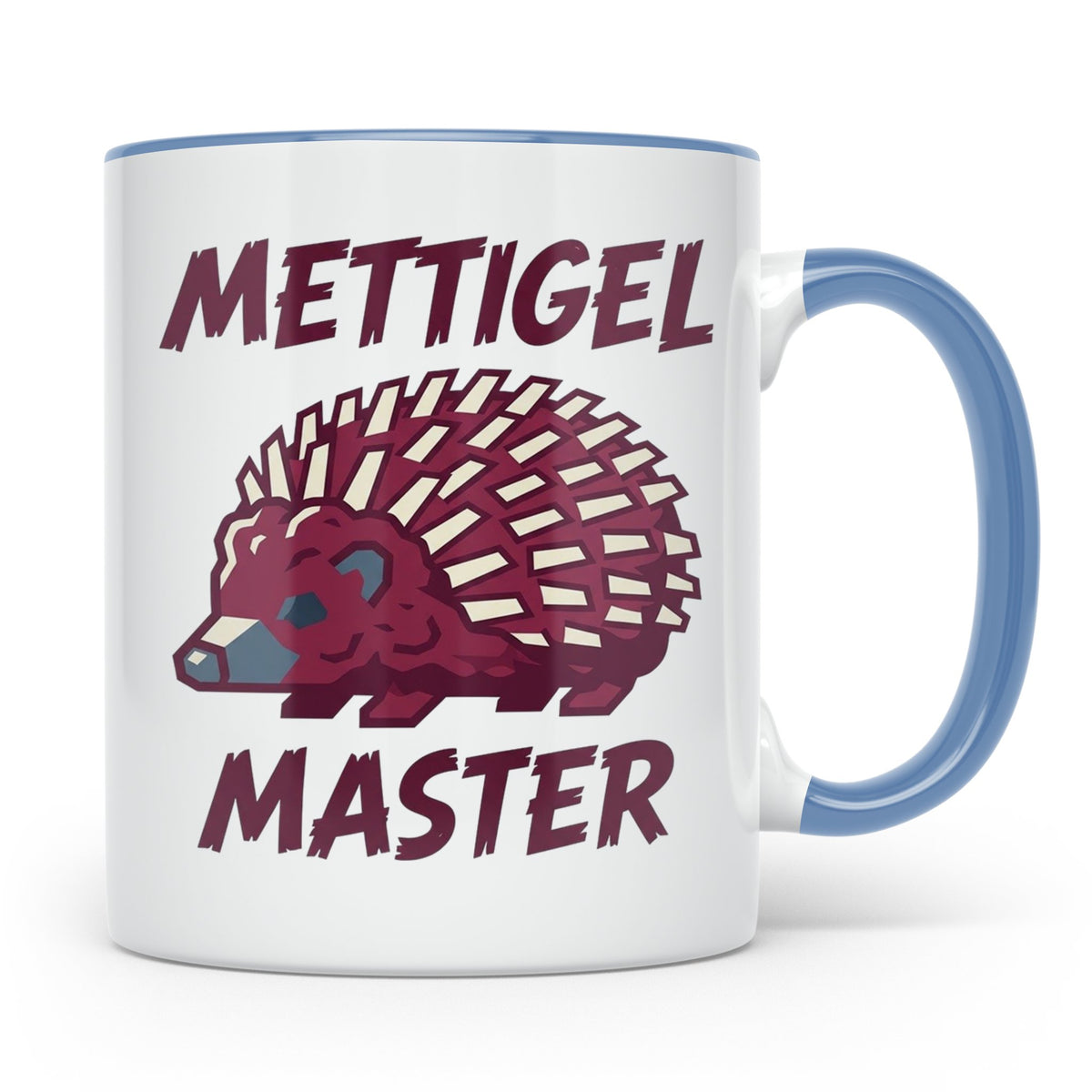 Mettigel Master Tasse für Mettliebhaber & Fleischer, lustige – Blau [farbe:blau]