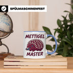Mettigel Master Tasse für Mettliebhaber & Fleischer, lustige – Blau [farbe:blau]
